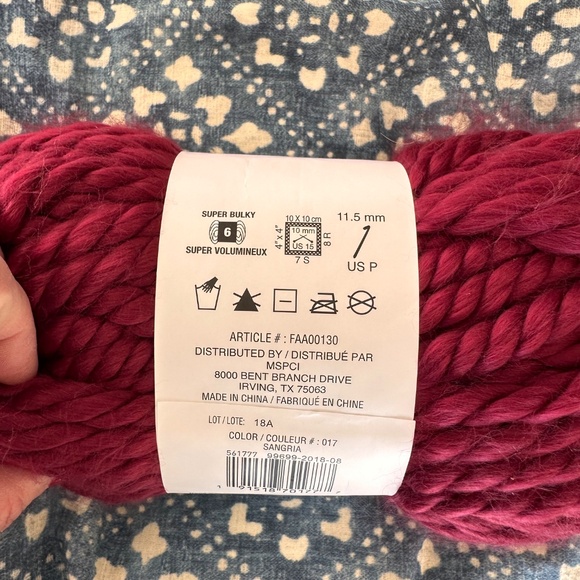 Acrylic Yarn Lot - Burgundy and Rainbow - Picture 6 of 9